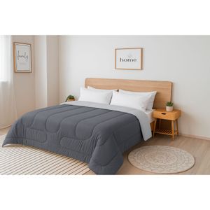 Acolchado Kavanagh Disperse Queen 220x230cm Gris Claro/Gris Oscuro