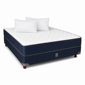 Sommier y Colchón 2230 SYRMA 140x190 Espuma Alta Densidad con 2 almohadas de regalo