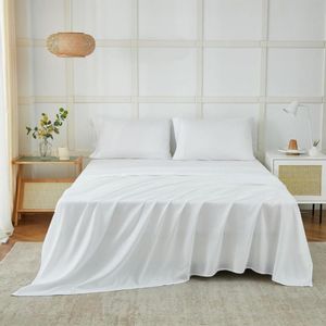 Sábanas Blankery Home Fullblanc Classic 2 1/2 Plazas 144 Hilos Blanco