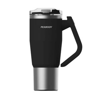 Vaso Térmico Mug Peabody Pe-mg950n 950 Ml. Doble Tapa Negro
