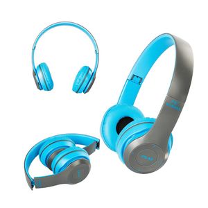 Auriculares Vincha M&P P47 Plegable Bluetooth Azul