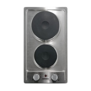 Anafe Electrico Domec AEX2G 2 hornallas, acero inoxidable