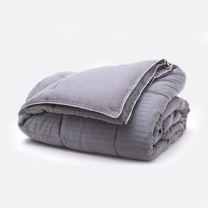 Acolchado Full Blanc Plumage Stripe King Gris