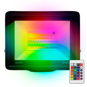 Reflector Gadnic Exterior/Interior LED RGB 50W Control Remoto