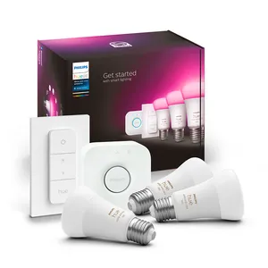 Kit de iniciación de 2 Bombillas LED E27 de Philips Hue luz blanca y de  color