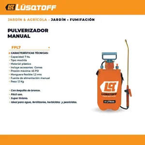 LUSQTOFF Fumigador Pulverizador Manual 16 L