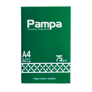 Resmas Pampa A4 21x29.7  75grs Caja 10 unidades