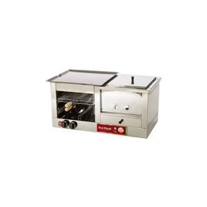Carlitero Multiple con Plancha y Panchera Sol Real Acero Inox Gn