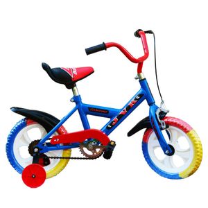 Bicicleta JVK Rodado 12 para Niños Azul Con Rueditas
