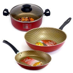 Set Cocina Jovifel Rivoli Cacerola-wok-sarten Antiadherente