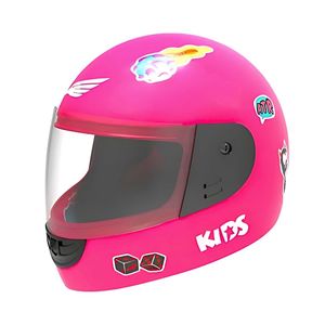 Casco de Moto Integral Para Niños Halcon H5 Kids Con Stickers XS Magenta Halcon CPJ152