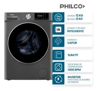 Lavasecarropas Philco 12Kg 8KG PHLS128-2TN