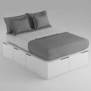 Cama Box EMC King 2m con 6 cajones y 2 zapateros Venezia