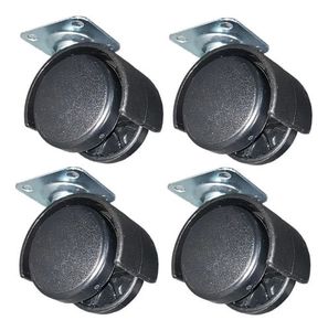 4 Ruedas De Plastico Para Muebles Mesa Giratorias De 32mm A464