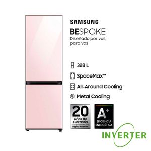 Heladera Samsung No Frost Inverter Bespoke RB33A307032 328Lts Glam Rosa