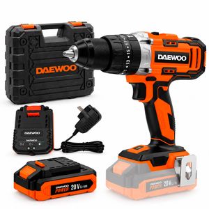 Taladro Percutor Inalámbrico Daewoo 20v 13mm DACD1120M c/ Batería y Cargador