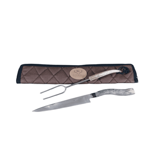 Cuchillo y tenedor parrillero 