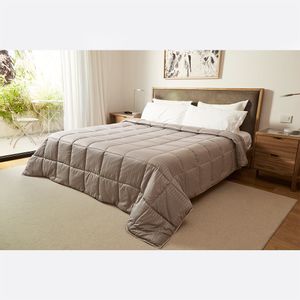 Acolchado Full Blanc Plumage Stripe Queen 2 1/2 Plazas Natural