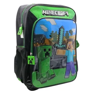 Mochila Minecraft de 16 con carro bolsillo grande