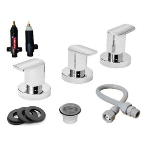 Griferia Bano Bidet Con Transferencia Hydros Piazza + Acc