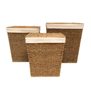 Cesto Canastos Organizadores Mimbre Rattan Seagrass Natural