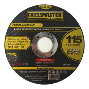 Disco De Corte Recto 115x2x22.2mm Crossmaster 9982406.2