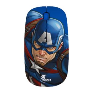 Mouse Xtech Xtm-d340ca Marvel Avengers Capitán América Flat Wireless 24ghz (xtm-d340ca)