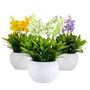Mini Planta Flores Artificial Decorativa Plástico Interior
