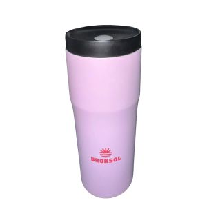 Vaso Termico 480 ML Broksol Acero Inox Frio/Calor Rosa