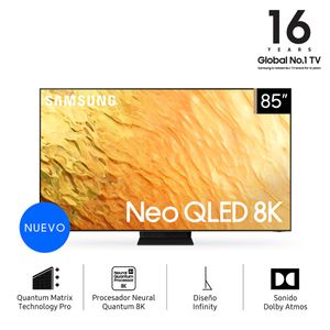 Smart TV 8K Neo QLED Samsung 85” QN85QN800B $3.499.999 Llega GRATIS en 48hs Retiro en 48hs