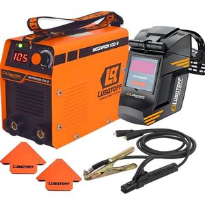 Soldadora Inverter Lusqtoff Megairon100-8 Mascara Escuadras Magneticas Naranja/negro 220v 50hz