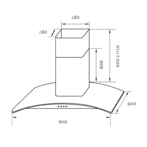 Tst Campana Para Cocina Lacar 60-a-3v-cm