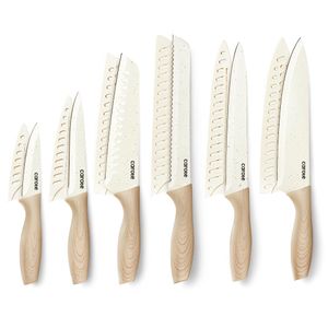 Juego de Cuchillos CAROTE de 12 Piezas con Protectores de Hoja de Acero Inoxidable