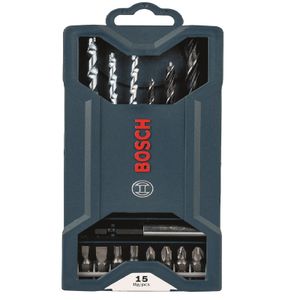 Set De 15 Pz Bosch Mini X-line Mechas Brocas Atornillar