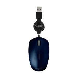 Mouse Optico Mini Retractil USB 1000DPI Nisuta NSMOR3A Azul