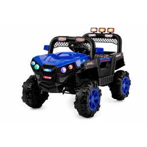 Cuatriciclo A Bateria 12V Azul Con Control Remoto Musica Usb Luces