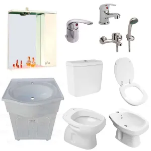 Inodoro Con Mochila Bidet Roca Monaco Baño Completo