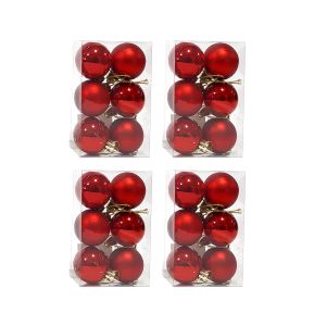Set de 24 globos de 4cm Rojo  4 cajas x 6 un.