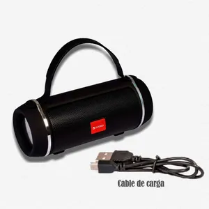 Parlante Bluetooth Portatil Inalambrico Tubo Radio Fm Negro