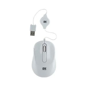 Mouse Blanco Mini One For All con Usb Optico Retractil IT1300