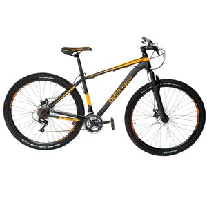 Bicicleta Mountain Bike Mtb Overtech R29 Acero 21v Freno A Disco Negro-Naranja-Naranja Talle S