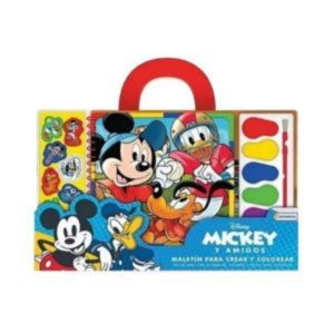 Maletin Acuarelas Libro Para Pintar Sticker Mickey Disney