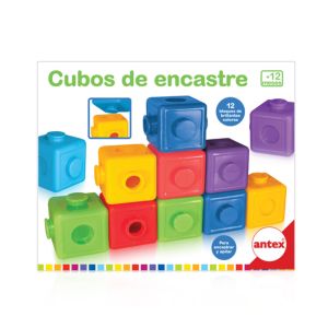 Cubos De Encastre Coloridos Para Bebes X 12 Antex