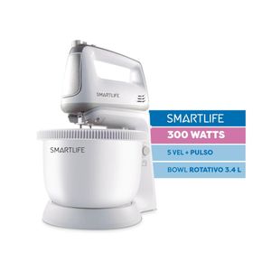 Batidora de Pie Smartlife 300W 3,4Lts 5 Velocidades SL-HM5035PN