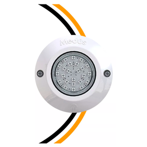 Luz Led Grande Aro Blanco 18w Rgb Pileta Fibra Hormigon