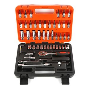 Juego de Llaves de Tubo Conjunto de Trinquetes 53pcs