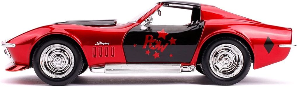 Jada Vehiculo 1 24 Hollywood Rides 1969 Chevy Corvette Stingray With Harley Quinn Figure $93.290 Llega mañana