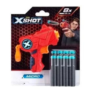 Pistola Lanza Dardos Con 8 Dardos Zuru X Shot Micro Rojo