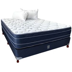 Sommier y Colchón 2230 Norcee Pillow 140x190 Espuma Alta Densidad con 2 Almohadas de Regalo