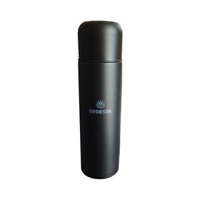 Termo Acero Inoxidable Broksol 750 Ml Tapon Cebador Matero Color Negro